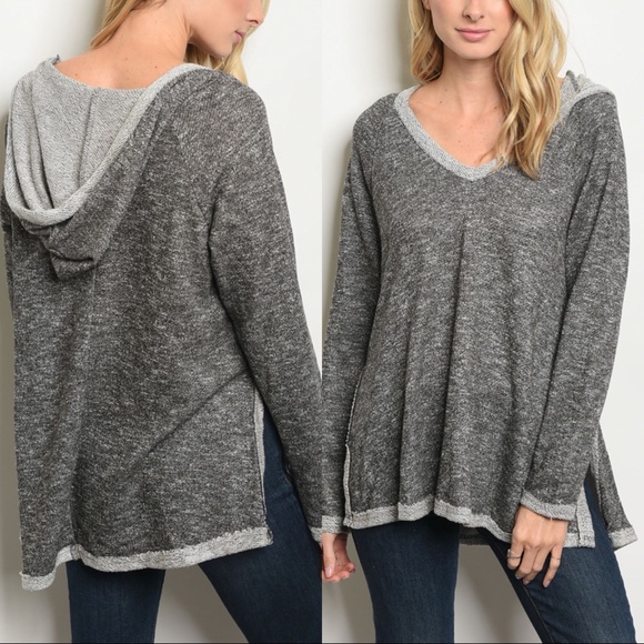 ❄️LAST1️⃣//BLACK SPECKLED PULLOVER HOODIE - Picture 3 of 11